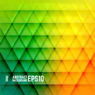 Yellow orange and green abstract triangle background