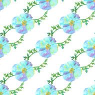 Seamless pattern with blue flowers N3