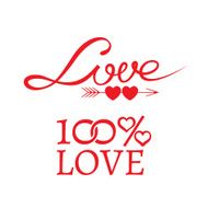 Bright wedding or Valentines Day design elements