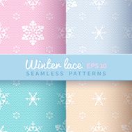 Collection of light vintage winter seamless