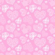 Openwork seamless pattern of hearts