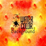Abstract vector hand drawn red orange yellow color watercolor background