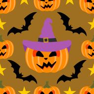 Seamless halloween background with Pumpkin