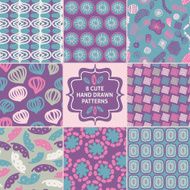 Vector seamless simple pattern set Modern stylish texture N2