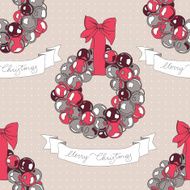Vector hand drawn Christmas pattern N3