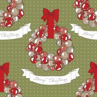 Vector hand drawn Christmas pattern N4