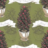 Vector hand drawn Christmas pattern N10