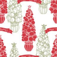 Vector hand drawn Christmas pattern N15
