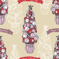 Vector hand drawn Christmas pattern N17