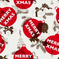 Vector hand drawn Christmas pattern N19