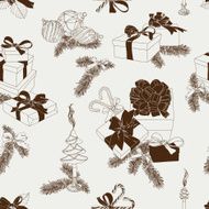 Vector hand drawn Christmas pattern N20