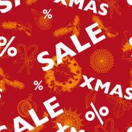 Vector hand drawn Sale christmas pattern N6