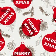 Vector hand drawn Christmas pattern N21