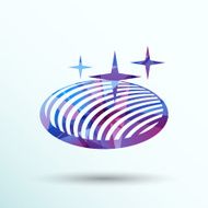 vector button glass orb disco icon round N5