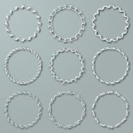 Set of white vector frames N2