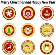 Set of tags for Christmas design