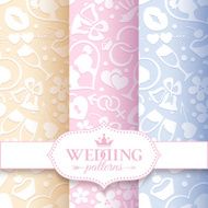 Pale romantic seamless patterns