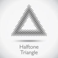 Set of halftone dots triangle