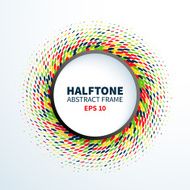 Abstract colorful halftone frame N2