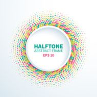 Abstract colorful halftone frame N4