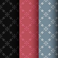 Collection of 3 vintage seamless classic pattern