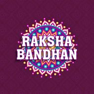 Floral greeting card for Raksha Bandhan celebration