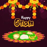 Greeting card for Happy Onam celebration N6