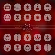 Set of jewelry icons N4
