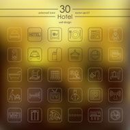set of Hotel icons N6