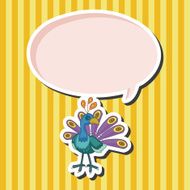 bird peacock cartoon theme elements vector eps N2