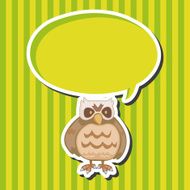 bird owl cartoon theme elements vector eps N3
