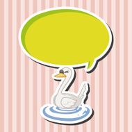 bird swan cartoon theme elements vector eps N2