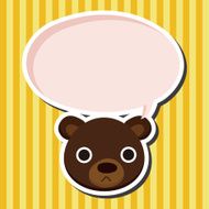 animal bear cartoon theme elements N12