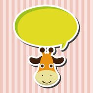 animal giraffe cartoon theme elements N9
