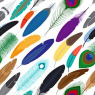 Feathers seamless background