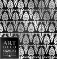 Art Deco seamless vintage wallpaper pattern N24