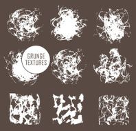 Abstract set of blobs splash labels N15