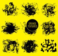 Abstract set of blobs splash labels N16