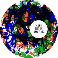 Abstract set of blobs splash labels N19