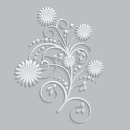 Flowers and floral elements cut from paper N4