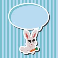 animal rabbit cartoon theme elements N22