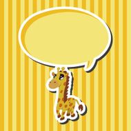 animal giraffe cartoon theme elements N10