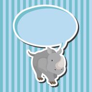 animal rhinoceros cartoon theme elements N2