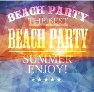 Polygonal seaside view sammer poster