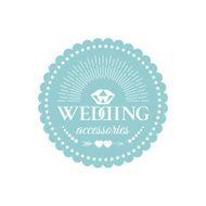 Classic wedding vintage badge N2