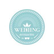 Classic wedding vintage badge N7