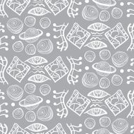 Vector gray and white seamless pattern