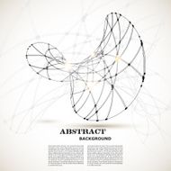 Abstract light gray background with a design element Vector