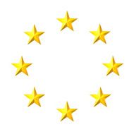 The circle of gold stars on a white background Vector illustration N2