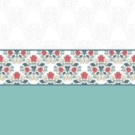 Floral oriental pattern in vintage style N2